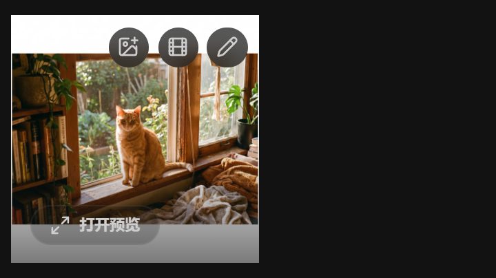 鼠标移到生成图上出现的三个图标